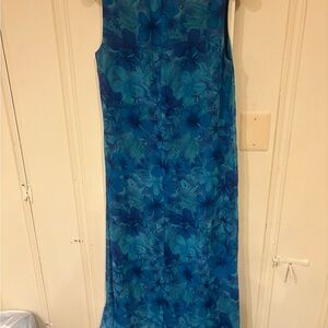 Chico's Vibrant Blue Floral Dress